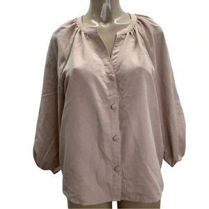 Marc New York Size Large New Blush Shirt 3/4 Sleeve Button Top. New With Tags